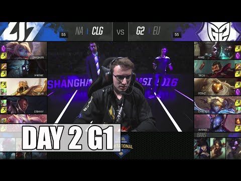 CLG vs G2 eSports | Day 2 Mid Season Invitational 2016 | CLG vs G2 MSI 1080p