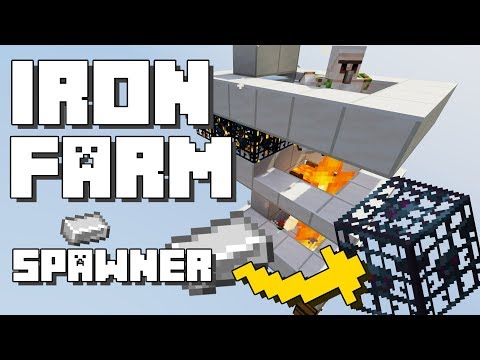 Minecraft: Iron Farm With Spawner 1.14+