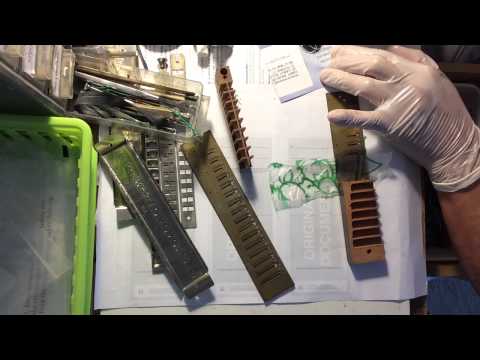 Repair split wooden comb - Hohner 64/280 chromonica