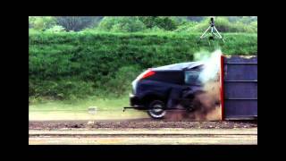 ONE  HUNDRED TWENTY MILE AN HOUR SMASH UP IN SLOW MOTION!!