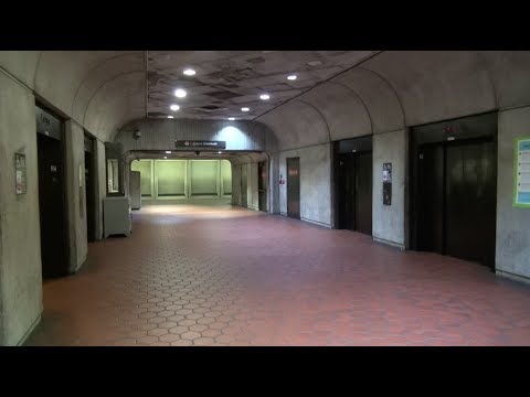 1000 FPM high speed elevators at Forest Glen Metro Station Silver Spring MD WMATA (silent)