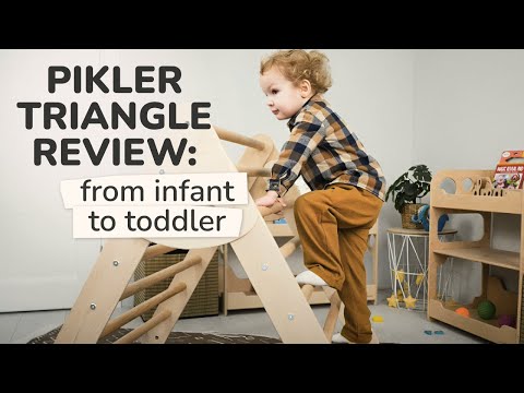 Pikler triangle & Gross Motor / Pikler triangle review / Montessori climbing furniture WoodandHearts