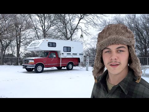 Truck Camping during a WINTER STORM
