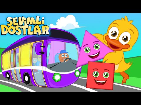 Otobüsün Tekerleği ile Şekilleri Öğreniyorum (YENİ) | Sevimli Dostlar |Bebek ve Çocuk Şarkıları 2022
