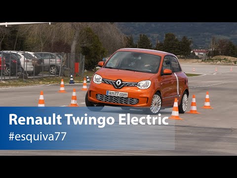 Renault Twingo Electric 2020. Maniobra de esquiva y eslalon | km77.com