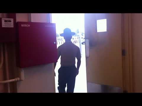 USMC Chief Drill Instructor Marching Recruits