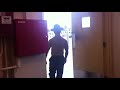 USMC Chief Drill Instructor Marching Recruits