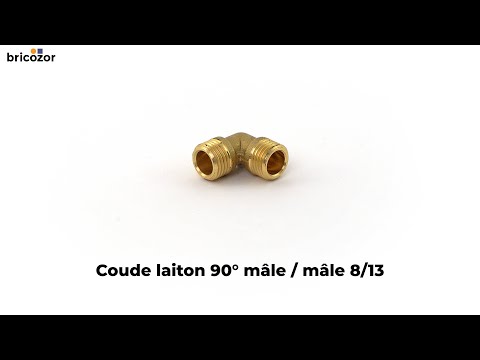 Coude laiton 90° mâle / mâle BRICOZOR