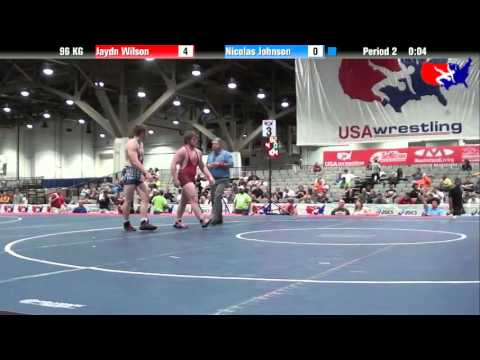 Jaydn Wilson vs. Nicolas Johnson at 2013 Junior Nationals - FILA - GR