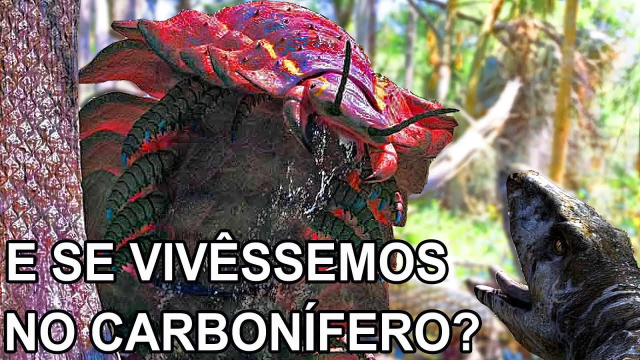 A vida no carbonífero. Um mundo coberto por pântanos e seus terríveis monstros.