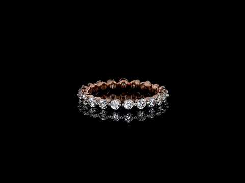 Diamond Eternity Band Ring - 18K/14K Gold Hallmark - NLR1598