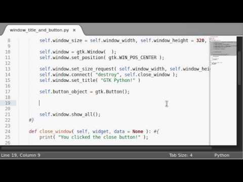 Python gtk 04 Window Title and Buttons