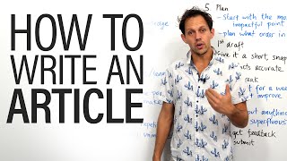 How to write an article