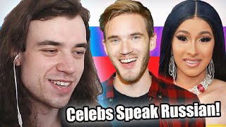Russian Reacts to Celebrities Speaking Russian video