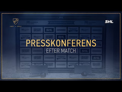 Djurgården Hockey: Youtube: Presskonferens DIF-ÖRE 0-3 211127