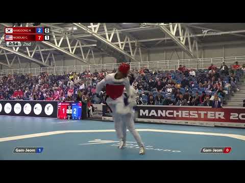 309 R-32 M-80kg 🔵 NAMGOONG Hwan KOR vs 🔴 NICKOLAS Carl alan USA I Manchester 2022 World Taekwondo GP