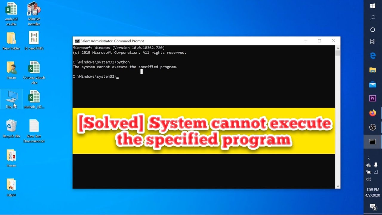 how to fix the system cannot execute the specified program in windows 11/10/7 [Solved]