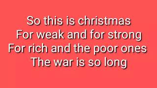 Happy Xmas (War is over) | Christina Perri Version | Lyrics and Karaoke Version