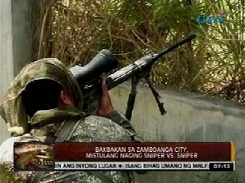 24 Oras: Bakbakan sa Zamboanga City, mistulang naging sniper vs. sniper