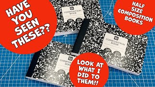 DO YOU HAVE SOME OF THESE?  altered composition books!!  EASY TUTORIAL!