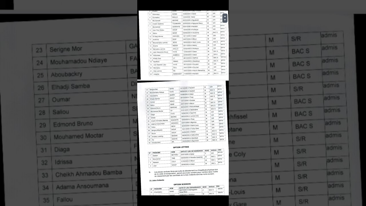 Résultats du concours EAA sous-officiers 2024👍#EAA 2024