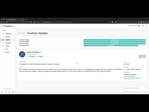 How to set up a Trustlines's Validator on DAppNode