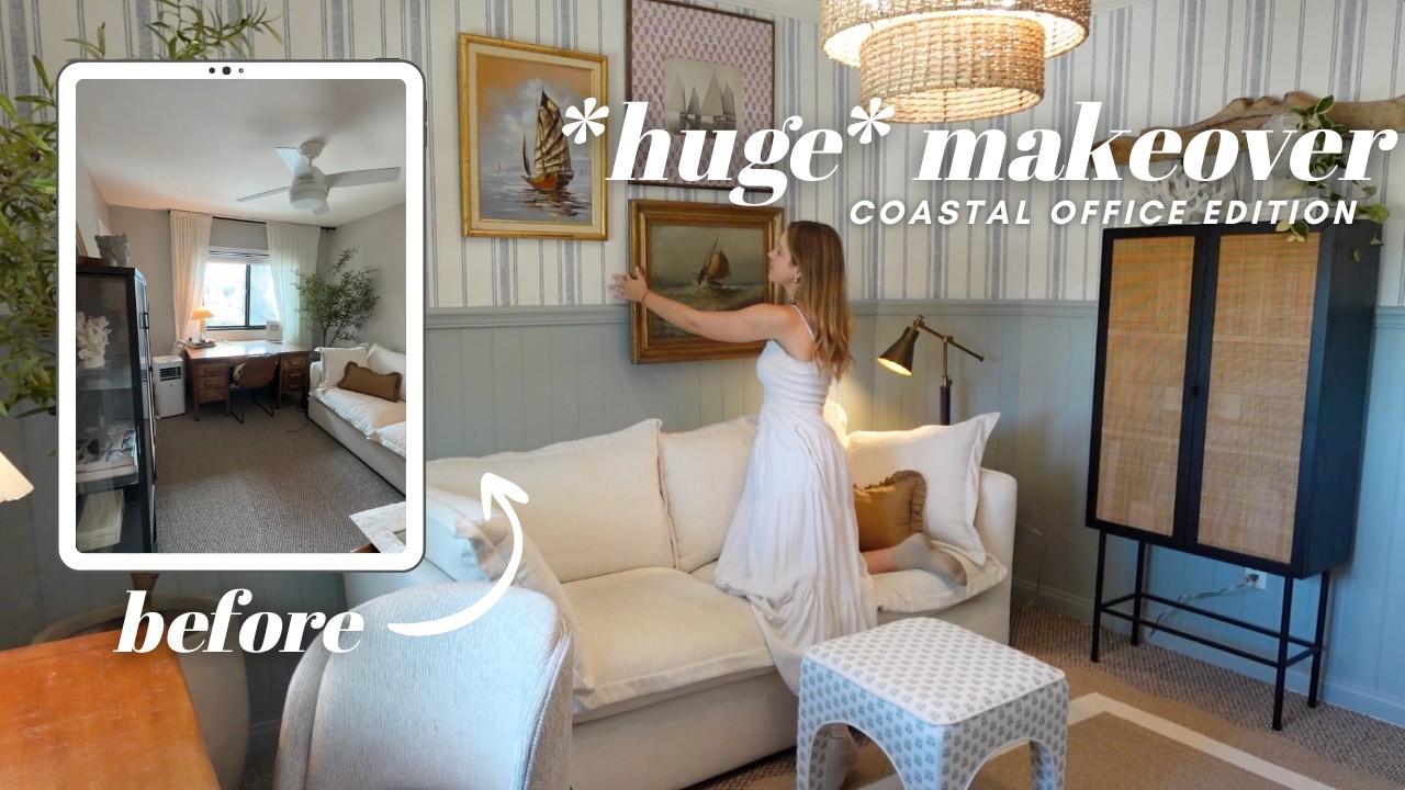 VLOG: an extreme makeover - coastal cottage east coast office redo