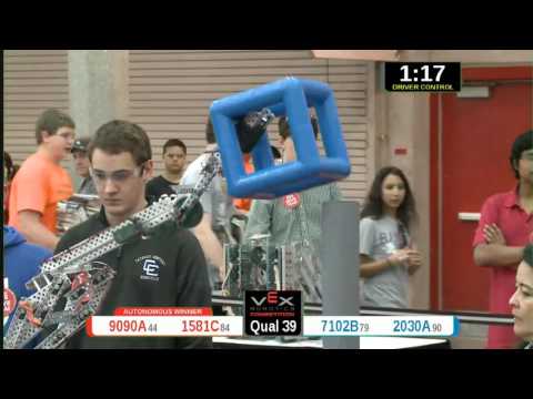 2015 VRC Math Q39 - 9090A 1581C vs 7102B 2030A - 70 to 28 - VEX Worlds 2015 - Math Division