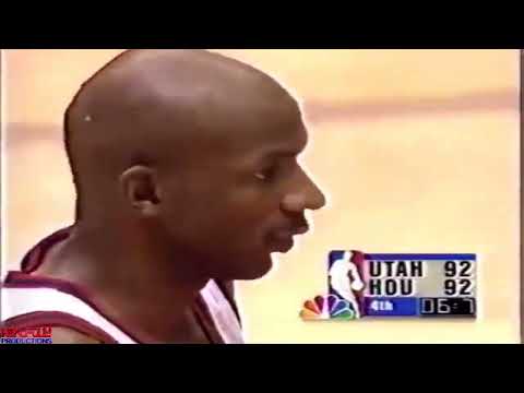 Classic Jazz Vs Rockets Eddie Johnson Game Winner 1997 NBA Playoffs