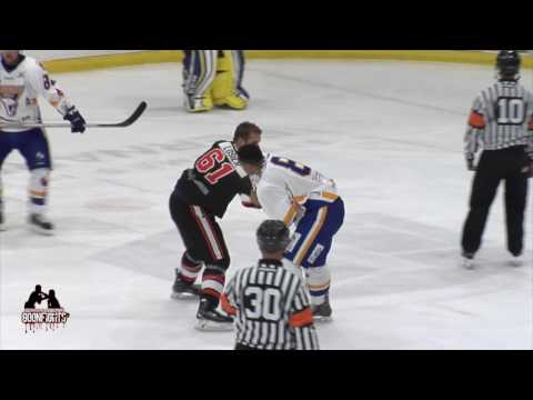 Small Scuffle & Brian Lovell Vs Christophe Losier LNAH 4 Nov Predateurs Vs Thetford