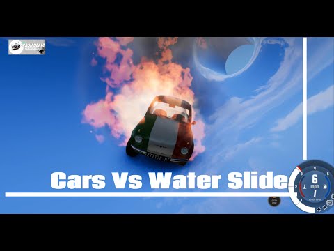 Cars VS Water Slides Parkour #4 -  Crash Beam - BeamNG Drive #beamngdrive