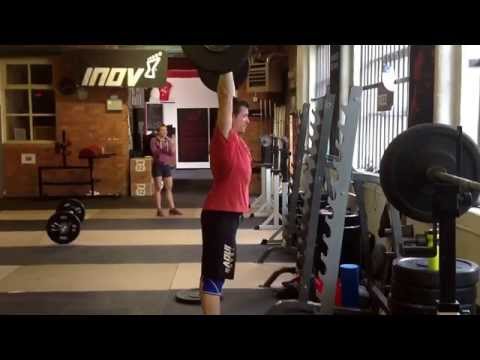 Build to 1RM strict shoulder press. 55kg-60kg-65kg-67.5kg-70kg fail x2