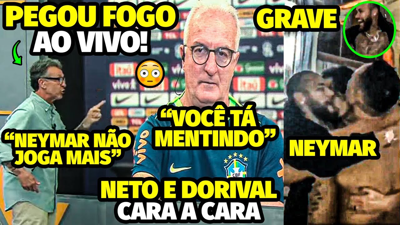 A DlSCUSSÃO FURl0SA COM DORIVAL JR AO VIVO APÓS COMENTARISTA INTIMAR TREINADOR E ACUSAR NEYMAR DE..