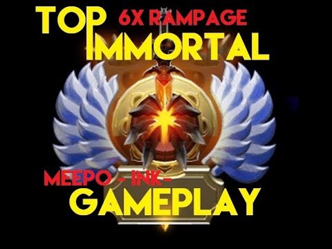 Top Immortal Plays // 6x Rampage inK- // Meepo Gameplay //