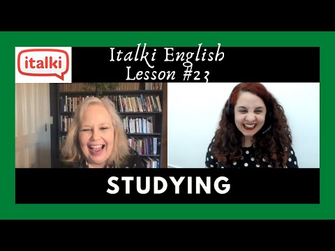 Studying  - Melissa & Camila  (Italki English Lesson #23)