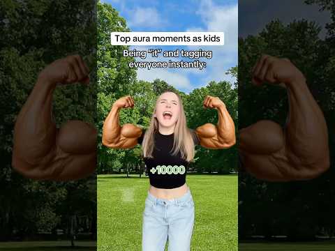 Top aura moments as kids #pov #funny #skit #comedy