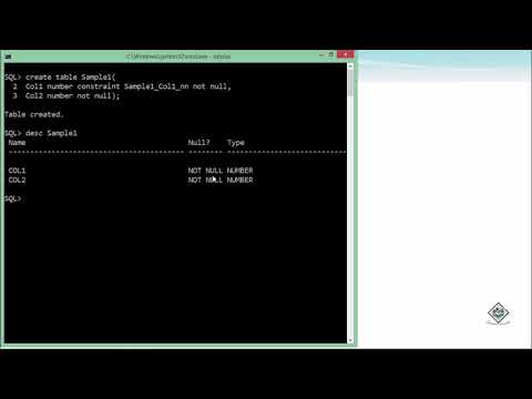 Oracle SQL Not Null Constraint