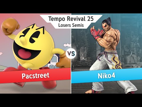 Tempo Revival 25 - Pacstreet (Wolf, Pacman) Vs. Niko4 (Kazuya) - Losers Semis - Smash Ultimate