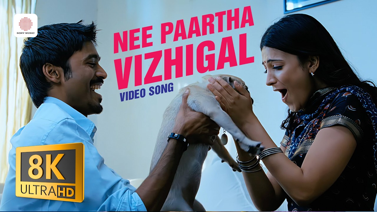 3 - Nee Paartha Vizhigal 8K/4K Video Song | Dhanush, Shruti Haasan | Anirudh Ravichander