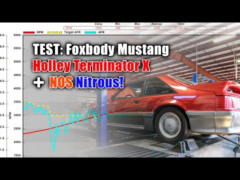 Testing NOS Nitrous with Holley Terminator X on Foxbody Mustang