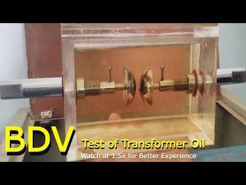 BDV Test of Transformer Oil. Breakdown Voltage Test or Di-electric Strength Test of Insulating Oil.