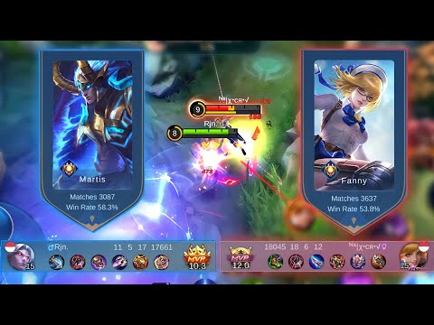 MARTIS 3000 MATCH VS FANNY 3000 MATCH! HARD GAME 🔥 | TOP GLOBAL MARTIS INDONESIA - Mobile Legends