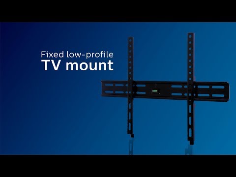 Philips Thin Space-Saving Fixed VESA-Compatible TV Wall Mount for Up To 90-Inch Flat-Screen (Black)