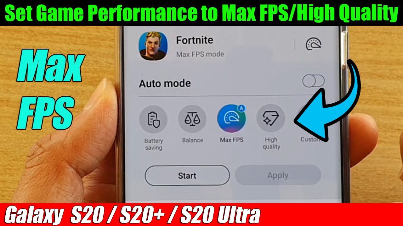 Galaxy S20/S20+: How to Set Game Performance to Max FPS/High Quality