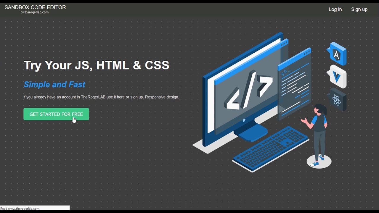 Sandbox Code Editor | Free Online Code Editor | TheRogerLAB