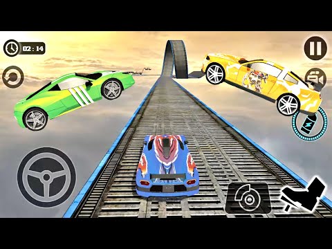 Impossible Car Tracks 3D: Blue, Green & Orange Cars Driving Stunts Levels 5 to 9 - Android GamePlay