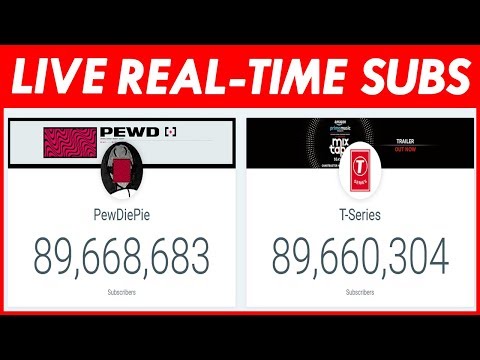 PEWDIEPIE VS T-SERIES Live Real-Time T-Series Subscriber Counter