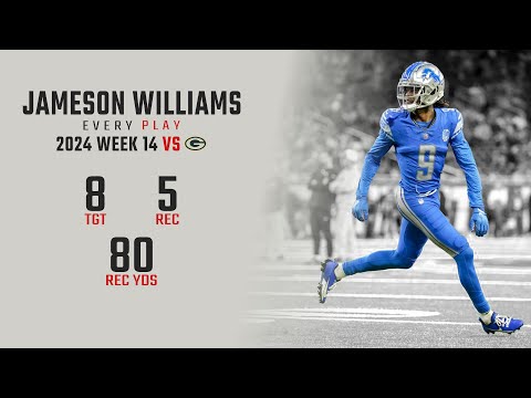 Jameson Williams Week 14 Replay: Every Target and Catch vs Green Bay Packers