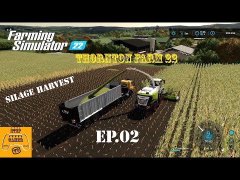 FS22 - Thornton farm 22 ep.02 - silage harvest - gameplay (timelapse)