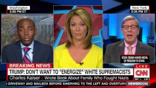 While criticizing the president-elect's appointments of people associated with the white nationalist alt-right movement, Kaiser said, "If you don’t want support of the alt right, don’t choose as a White House counselor a man who used the word 'nigger,' whose wife says he did not want his daughters to go to a school with too many Jews..." 
CNN host Brooke Baldwin then interrupted Kaiser, saying, "Charles, hold on a second. I appreciate you going through all of this, but please don't use the n-word on my show." 
"I'm sorry," Kaiser responded. "I never use the n-word except when I'm quoting someone who has been appointed by the president to serve in the Oval Office, since this is such a disgusting moment in our history."